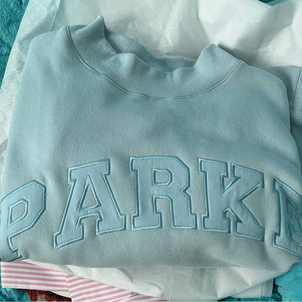 ❄️❄️PARKE MOCKNECK- TONAL COLLECTION in Artic Blue❄️❄️Size L/XL! VGUC! - Picture 3 of 6